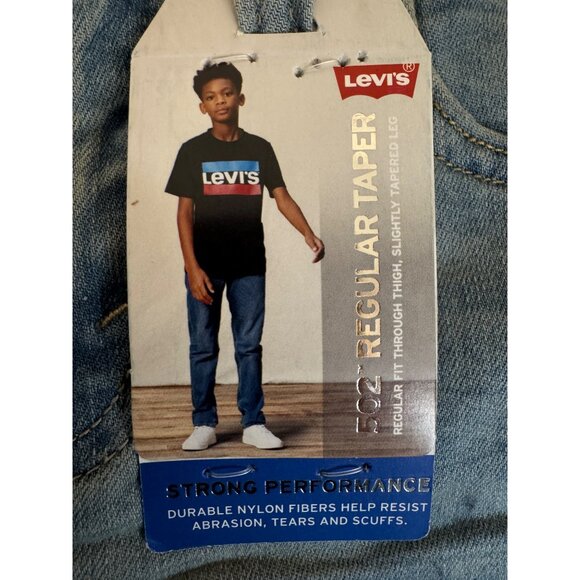 NWT Levis Kids 502 Size 6 Boys Regular Taper Jeans Stretch Denim - Picture 8 of 15